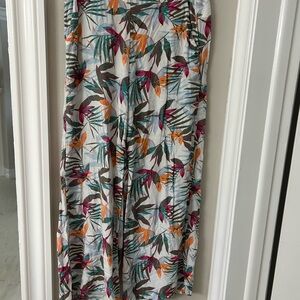 Roxy Tropical Print Wide-Leg palazzo Pants